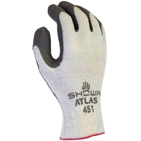 SHOWA ATLAS ThermaFit Ergonomic Work Gloves, Unisex, XL, 10 in L, Knit Wrist Cuff, Rubber, Dark Gray 451XL-10.RT